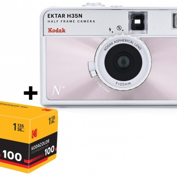Kodak H35N PEMBE ANALOG FOTOĞRAF MAKİNESİ + KODACOLOR 100 FILM+ÜCRETSİZ KARGO